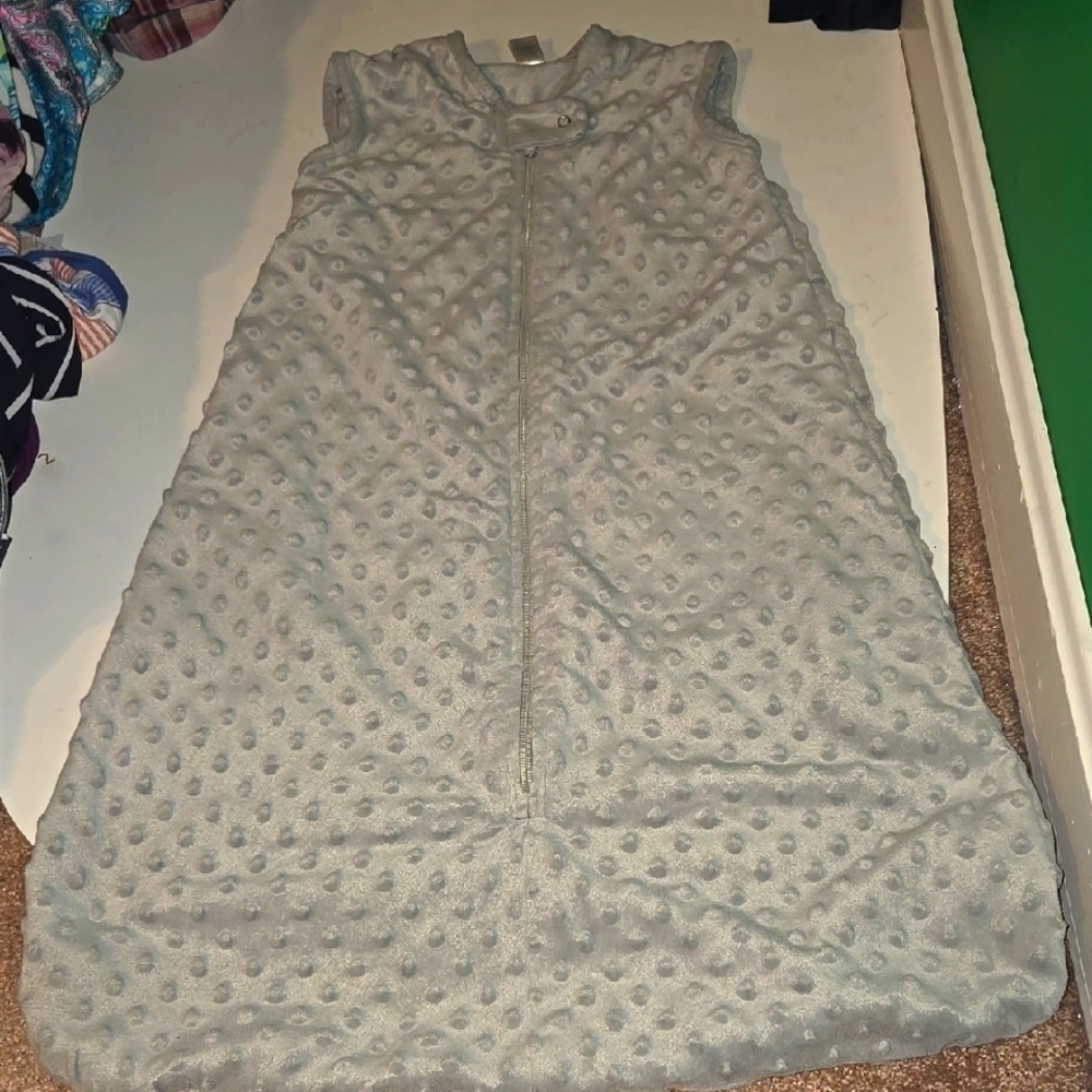 Cozy Gray Sleeveless unisex Baby Sleeping Bag. Size L
